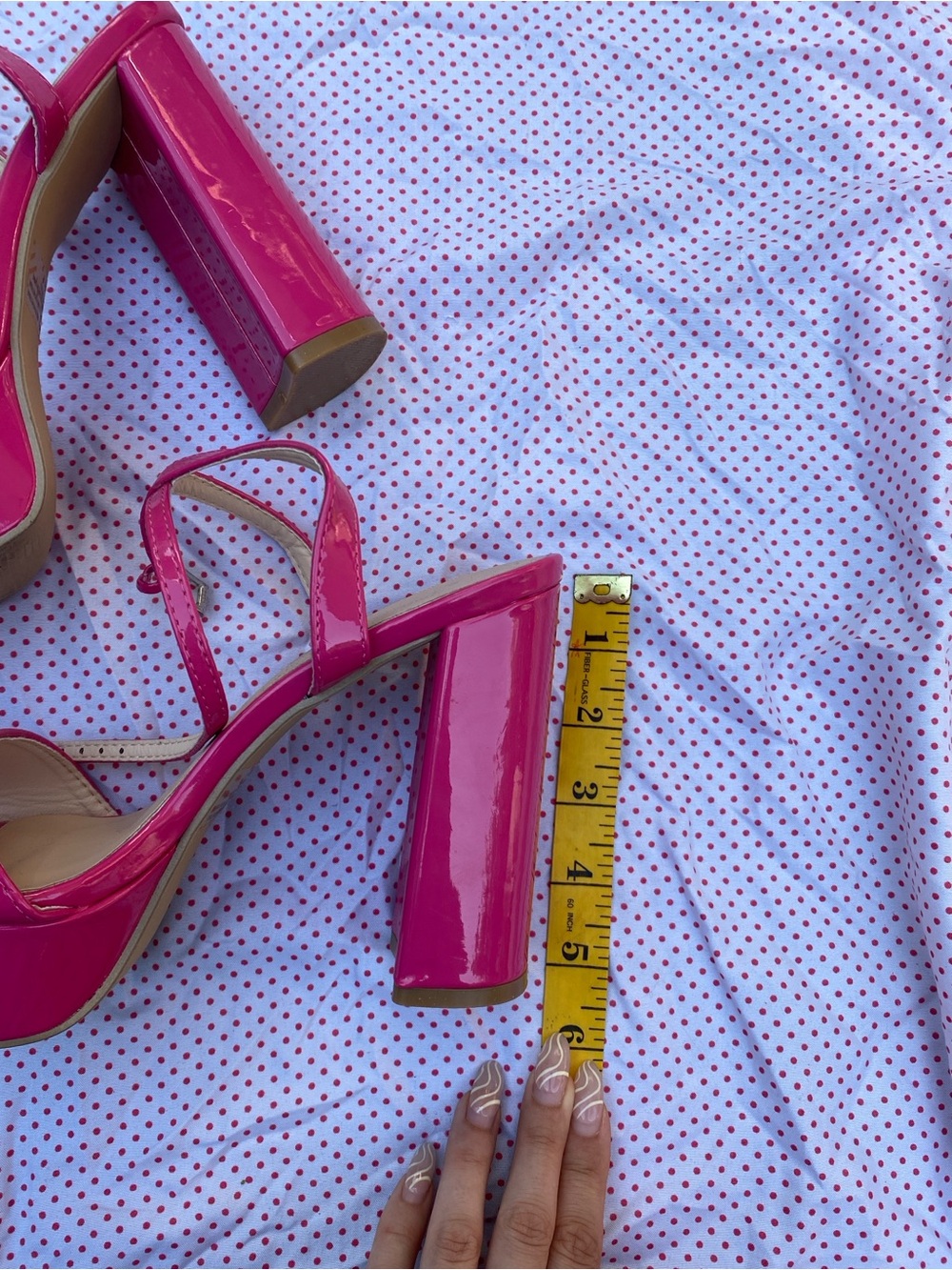 Pink Platform Strap Heels - Picture 4 of 4